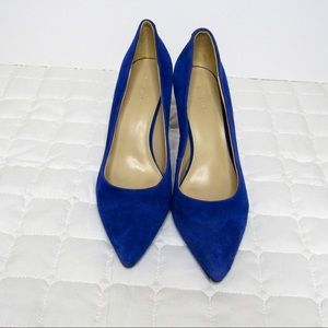 Nine West Blue Suede Pump Size 8.5